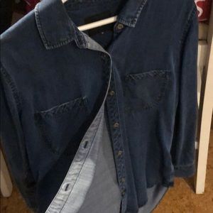 Rails denim blouse button up size Medium